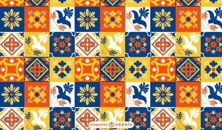 Talavera-Keramikfliesen-Musterdesign