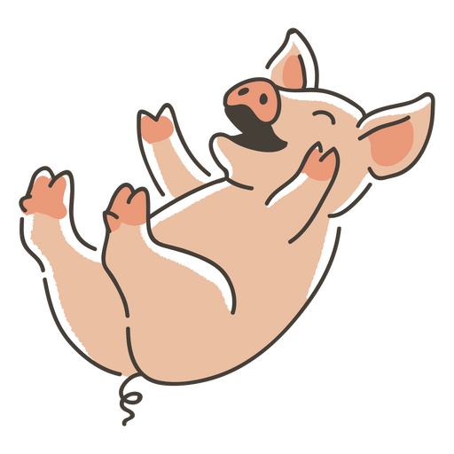 A playful adorable piglet PNG Design