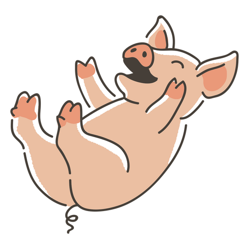 Un cerdito adorable juguetón Diseño PNG