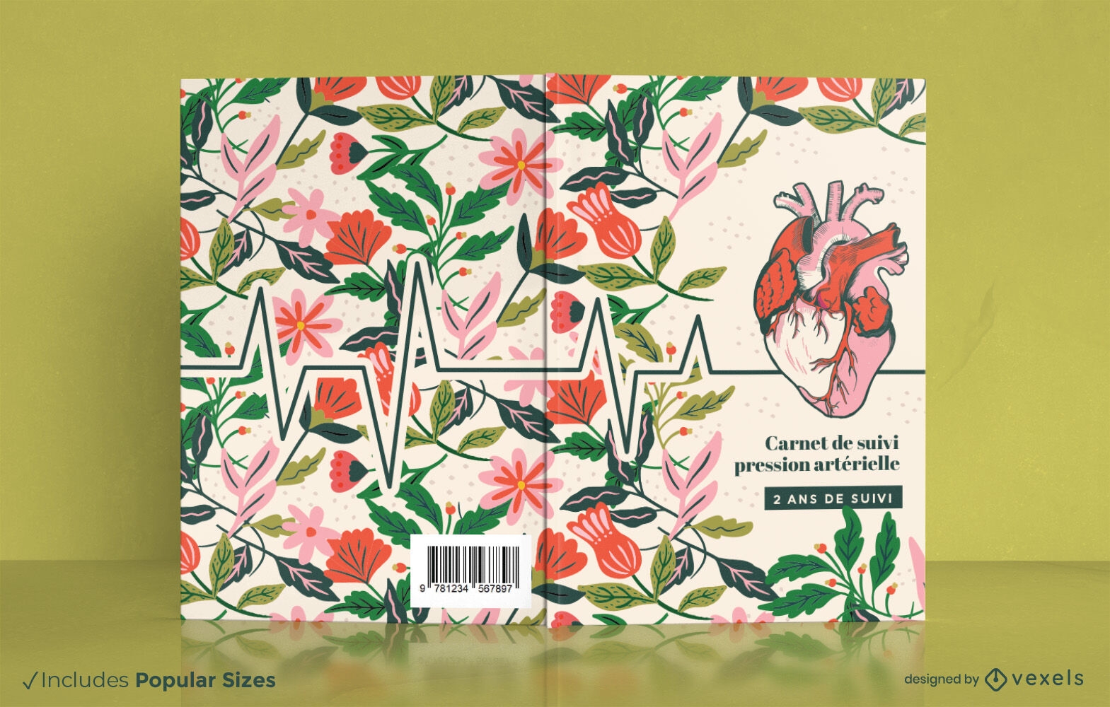 Blutdruck-Logbuch-Cover-Design