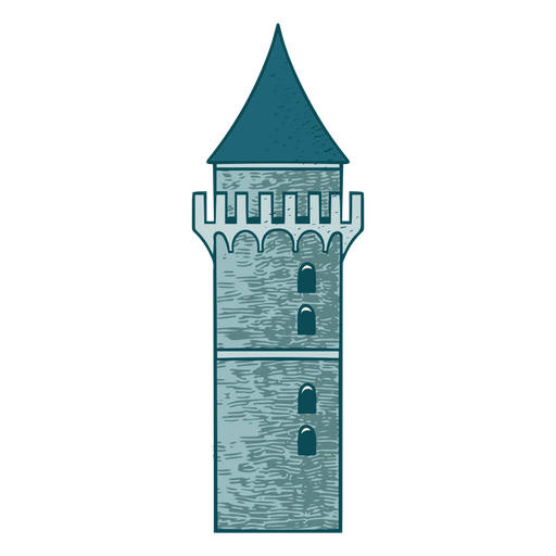 Torres de castillo tradicionales Diseño PNG