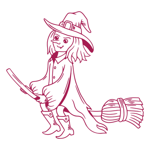 A witch prepared for her journey PNG Design