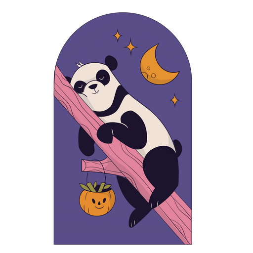 Adorável urso panda desfrutando de doces Desenho PNG
