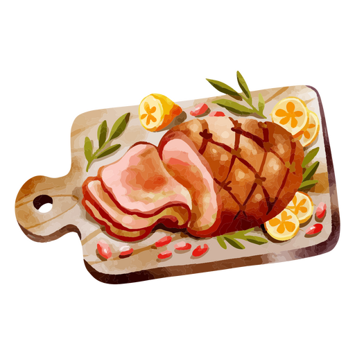 Um delicioso jantar de Ação de Graças Desenho PNG