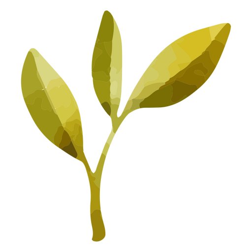 Una rama vibrante de hojas de temporada. Diseño PNG