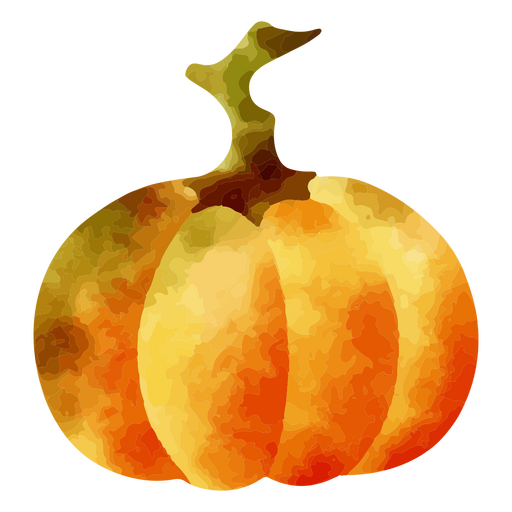 Diseño de calabaza acuarela Diseño PNG