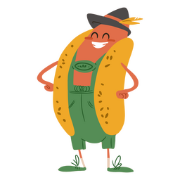 Salchicha alemana vestida para la celebración de Oktoberfest Diseño PNG