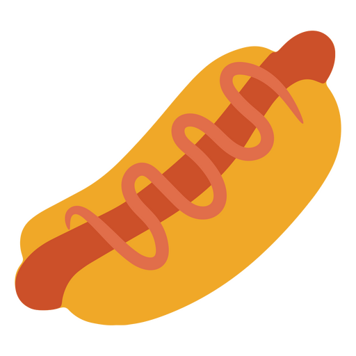 Un delicioso hot dog alemán cubierto con ketchup Diseño PNG