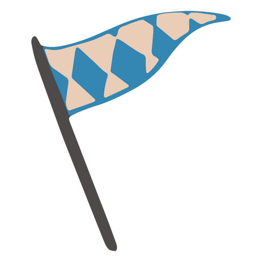 A festive Oktoberfest flag waving in the breeze PNG Design