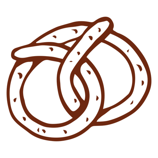 Um design clássico de pretzel alemão Desenho PNG