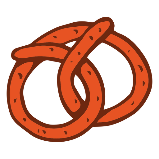 A traditional German pretzel shape    PNG Design