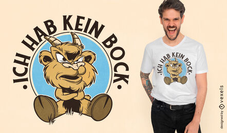 Angry cartoon goat animal t-shirt design