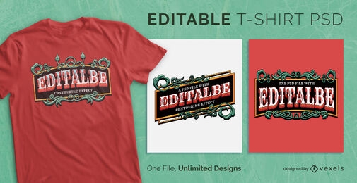 Vintage sign scalable t-shirt psd