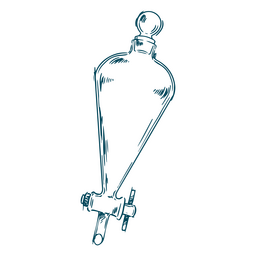 Separando o funil para o trabalho científico Desenho PNG