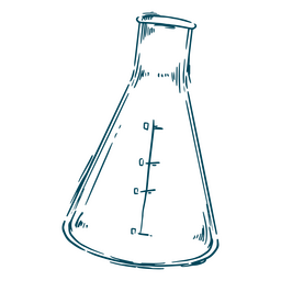 Erlenmeyer flask for scientific work PNG Design