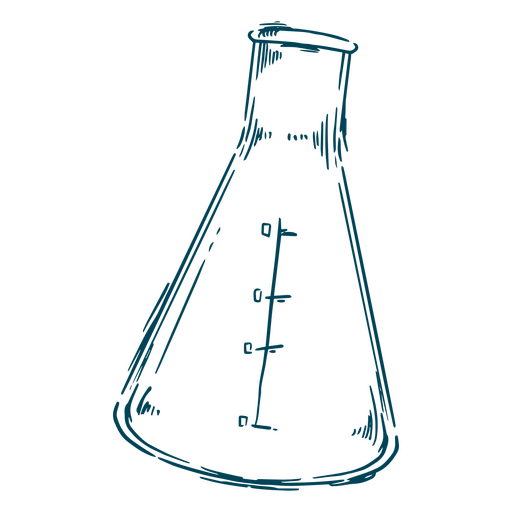 Erlenmeyer flask for scientific work PNG Design