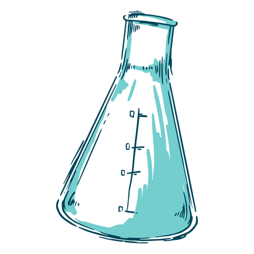 An Erlenmeyer flask for scientific work PNG Design