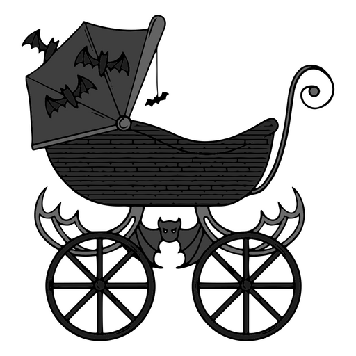 carrinho de beb? escuro Desenho PNG