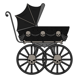 carrinho de bebê gótico Desenho PNG