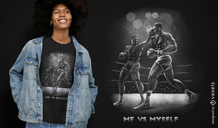 Design de camiseta de luta de combate de boxe