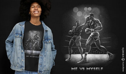 Diseño de camiseta de lucha de combate de boxeo.