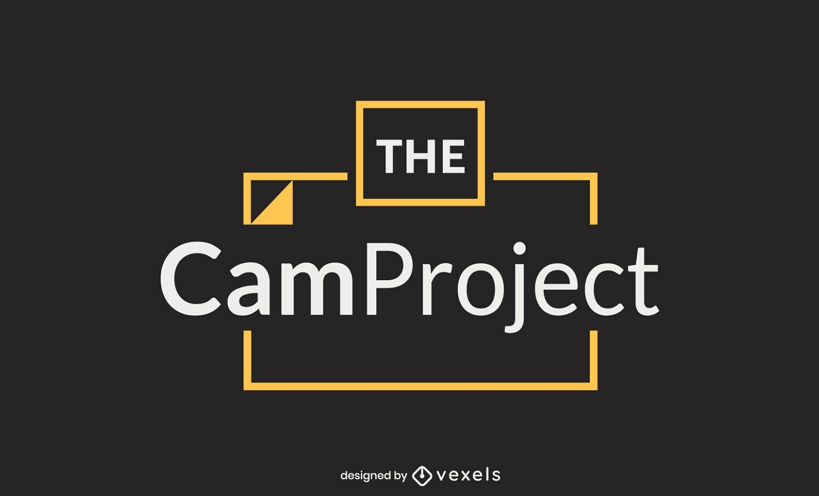 O modelo de logotipo da câmera do projeto cam