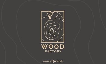Wood factory stroke logo template