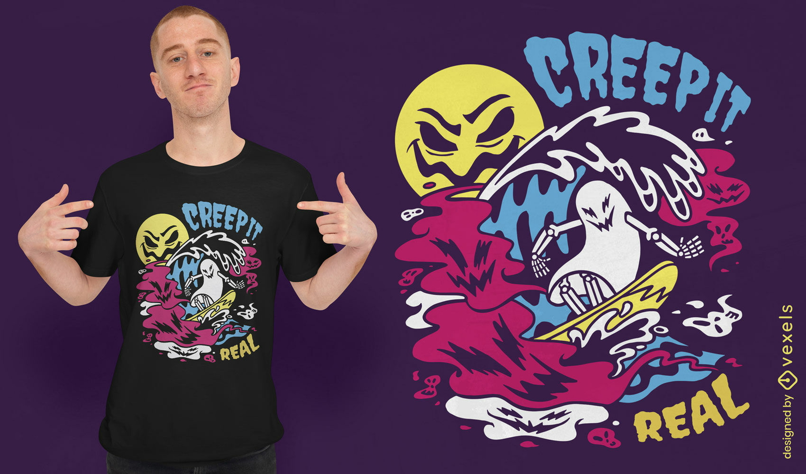 Creep it realmente genial diseño de camiseta de Halloween