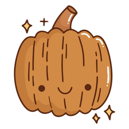 Cute Thanksgiving pumpkin cartoon PNG Design