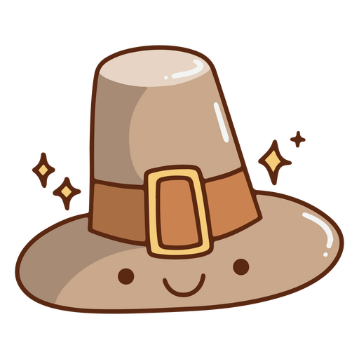 Cute Thanksgiving hat cartoon PNG Design