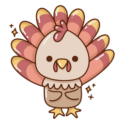 Cute Thanksgiving turkey cartoon PNG Design Transparent PNG