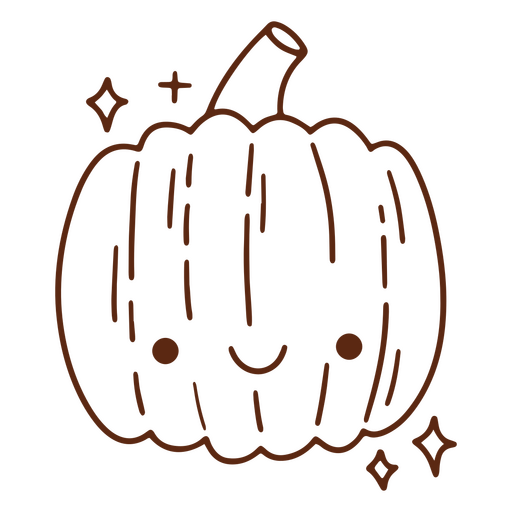 Thanksgiving pumpkin stroke character
