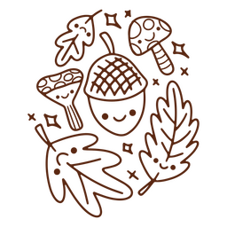 elementos de ação de graças Desenho PNG