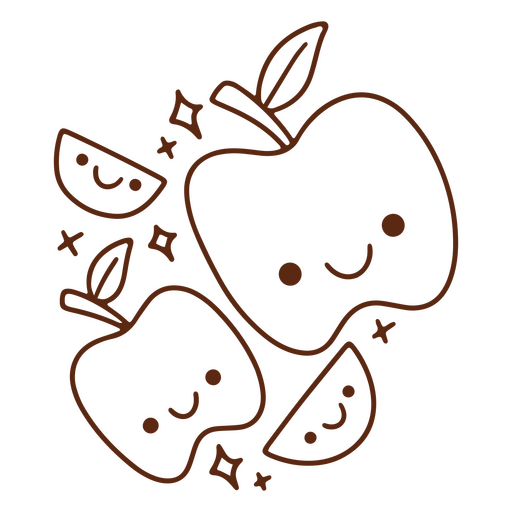 Äpfel zum Erntedankfest PNG-Design