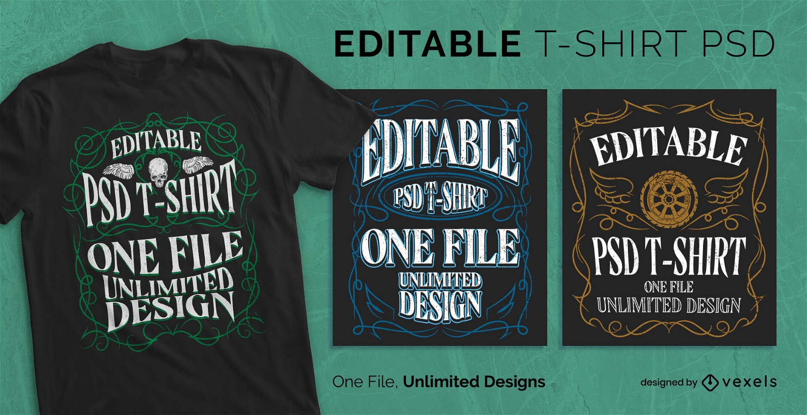 Whiskey tag effect scalable t-shirt psd