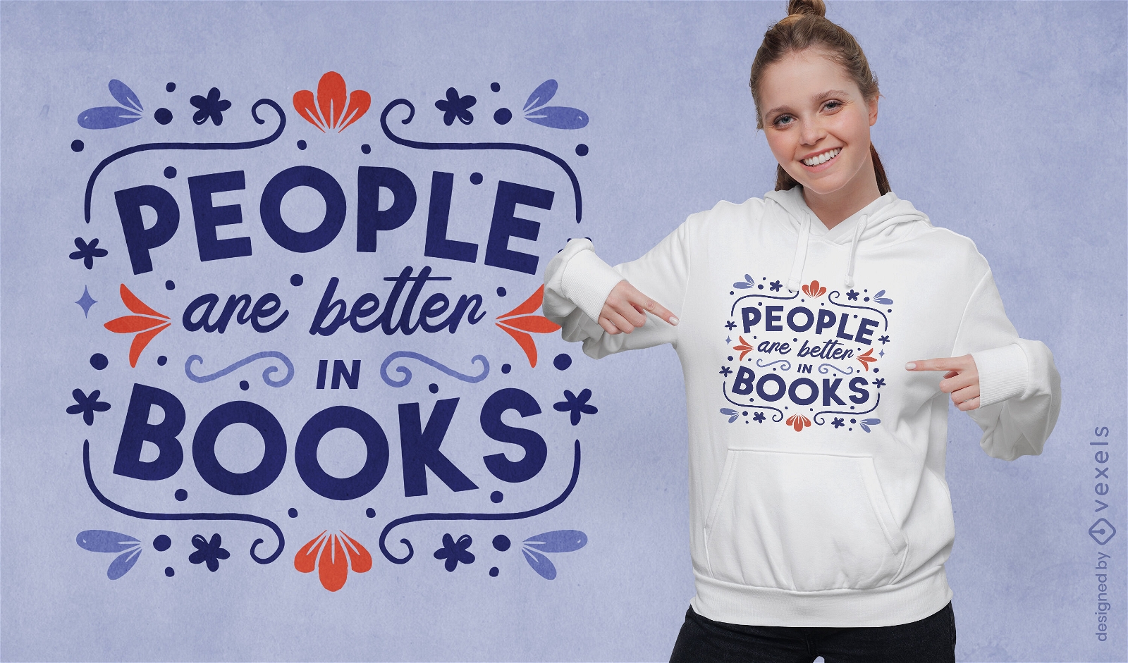 People are better in books t-shirt design