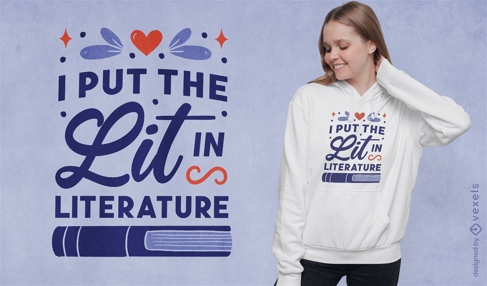 Design de camiseta de citação de livro de literatura