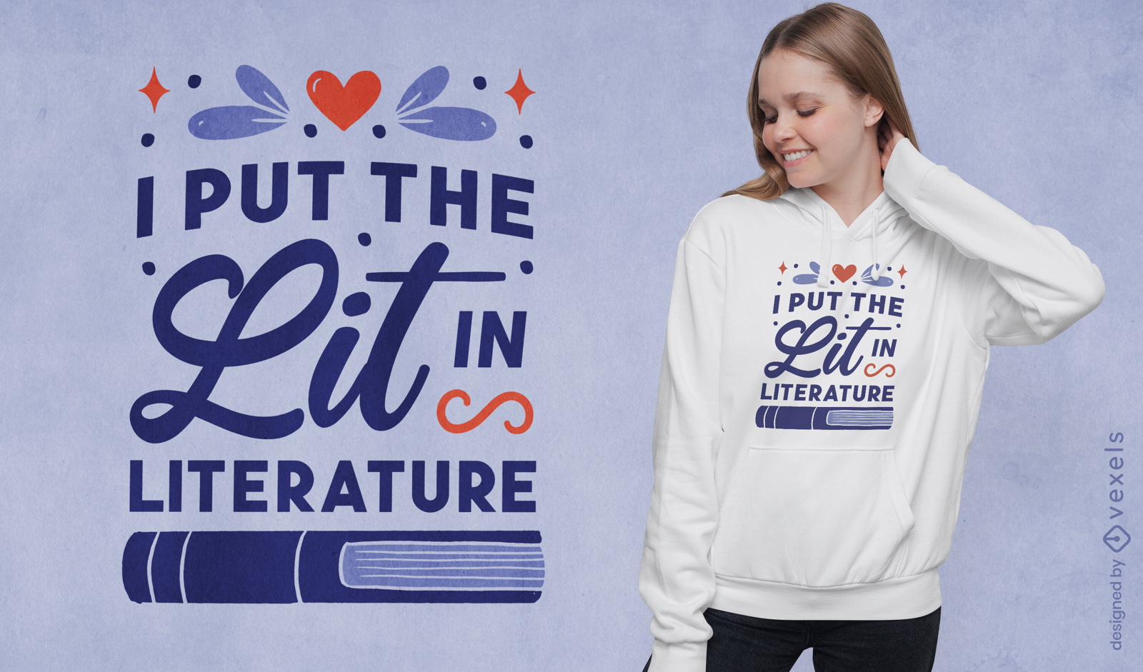 Diseño de camiseta de cita de libro de literatura.