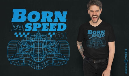 Fast race car line art t-shirt design