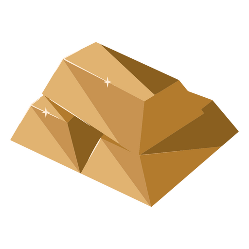 Glistening treasure ingots PNG Design