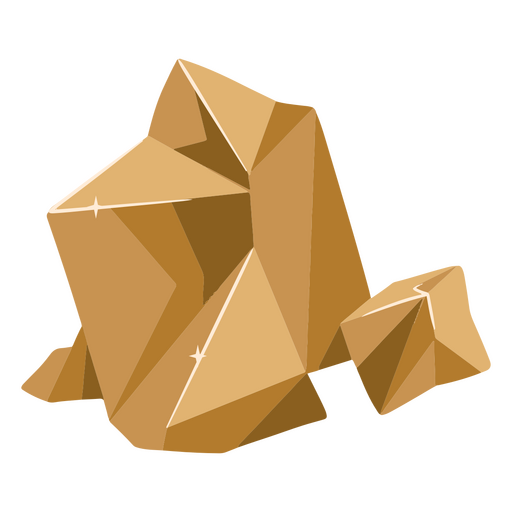 rocas de oro puro Diseño PNG