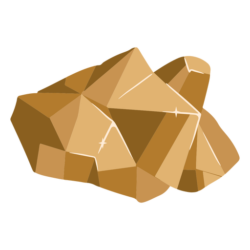 Luxuriöse Goldfelsen PNG-Design