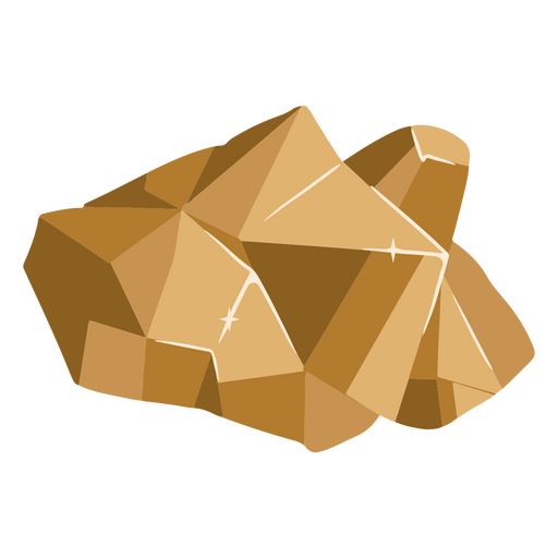 Luxurious gold rocks PNG Design
