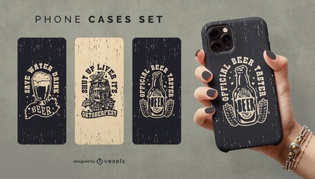 Oktoberfest beer phone cases set