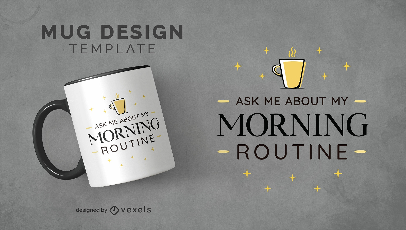 Morning routine mug template