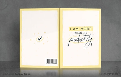 Productivity quote book design cover