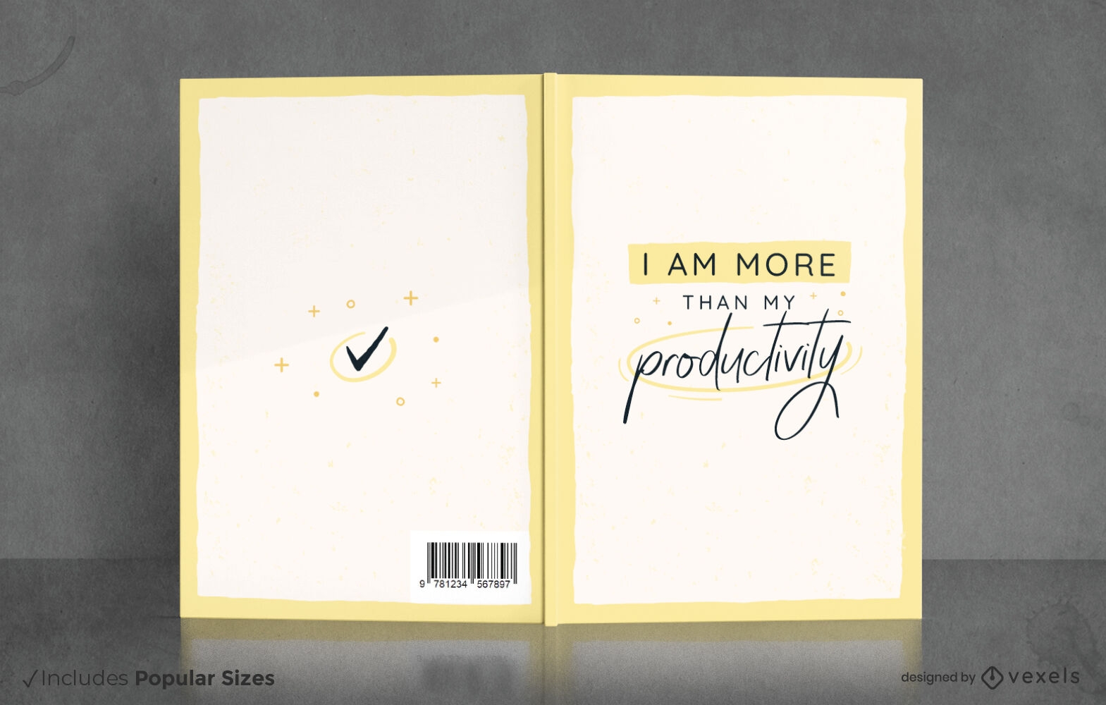 Capa de design de livro de citações de produtividade
