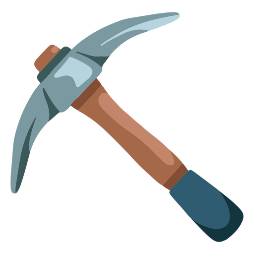 Miner's tool for extracting gold PNG Design