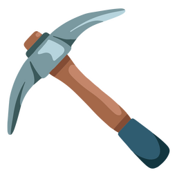 Miner's pick to extract gold    PNG Design