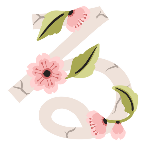 Sakura garden script PNG Design